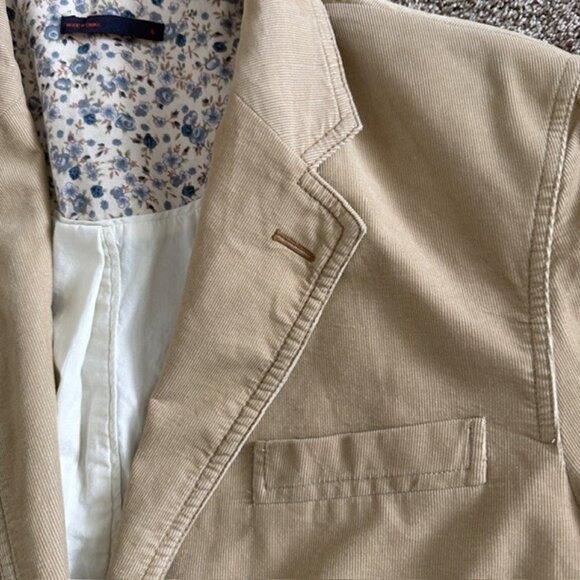 NWT MARC ECKO Khaki Tan Cotton Corduroy Blazer Jacket Large - Picture 8 of 14